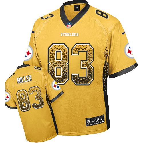 Nike Steelers #83 Heath Miller Gold Men's Stitched NFL Elite Drift Fashion Jersey